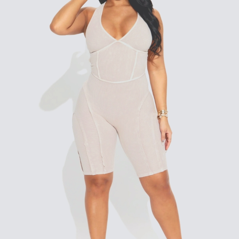 🍦🍦🍦Angel Mineral Wash Rib Romper🍦🍦🍦